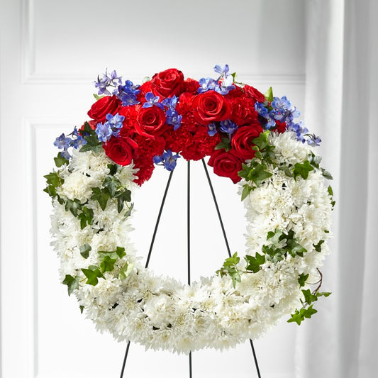 Sympathy Patriotic Flowers for the Service