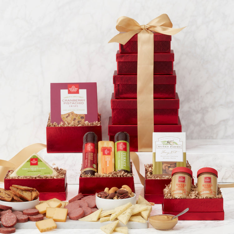 Hearty Meat & Cheese Gift Tower