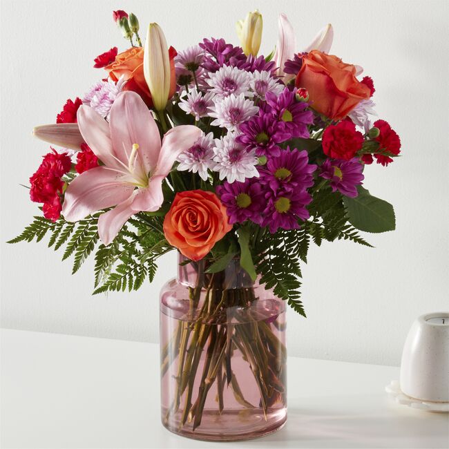 Light of My Life Bouquet - Blush Vase