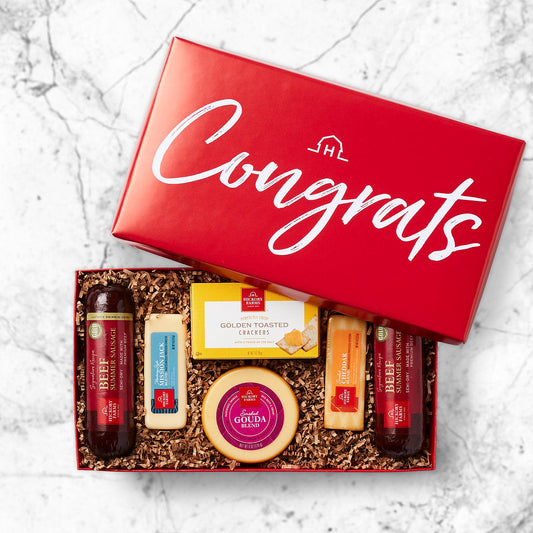 Congrats Meat and Cheese Gift Box